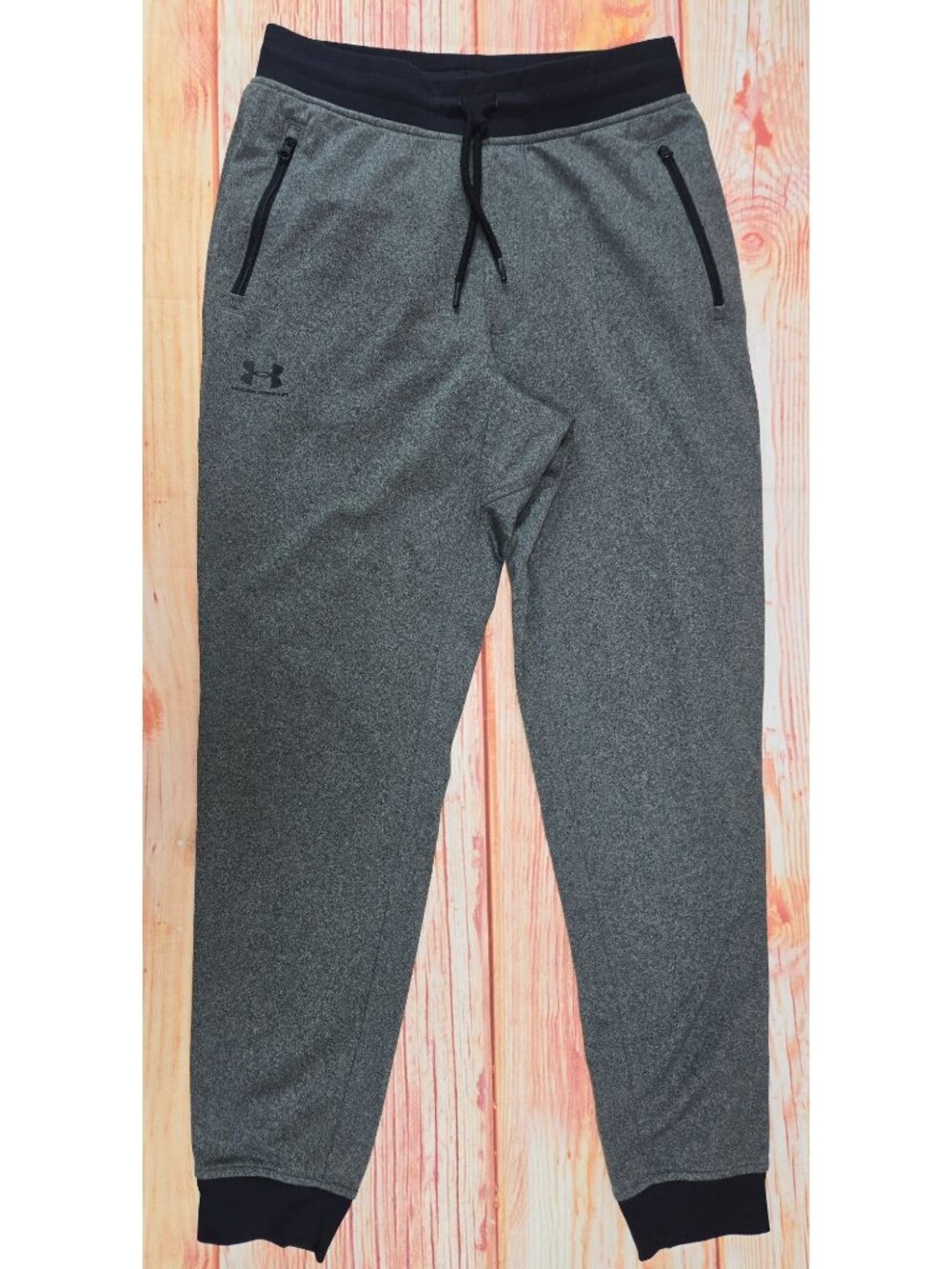 Under Armour Mens Heather Gray Tapered Joggers Size Medium